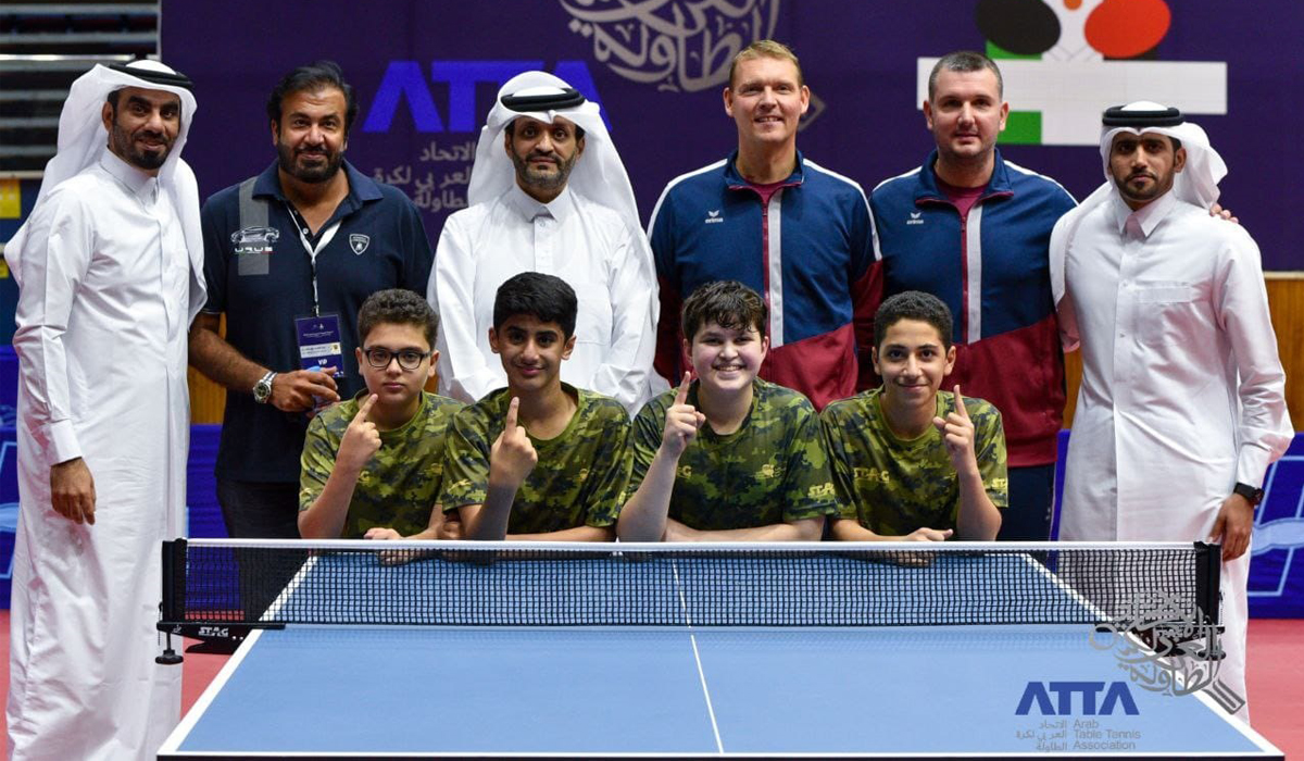 Qatar Wins Gold in Arab Table Tennis Championship for Junior Category
